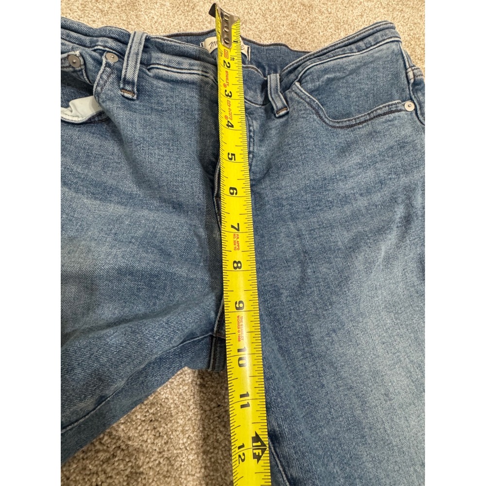 Madewell Mid Rise Kick Out Jeans Blue Petite Size 30P Cropped Flare Denim - Picture 8 of 8